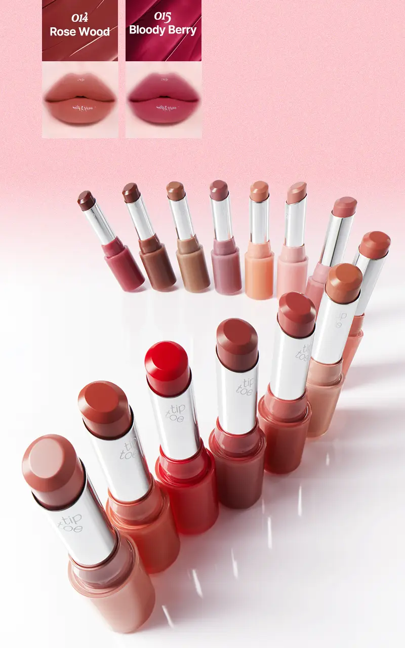 [립앤치크] 팁토우 젤리 립스틱 14 Colors 상세페이지 8